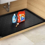 Under Sink 34" X 22" Waterproof Kitchen Cabinet Mat, 22W 34L, Black. Fixed Price $32.71.