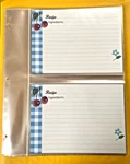 20 Recipe 10 2-CARD Sleeves, Originally From C.r. Gibson Binder, Unused. Fixed Price $8.95.