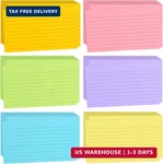 Tecmisse 1200 Pcs Ruled Index Cards, 3X5 Inches Colorful Bulk, Heavy. Fixed Price $33.77.
