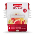 Rubbermaid Takealongs Food Storage Containers, 2.1 Cup Square, 5 Pack. Fixed Price $12.50.
