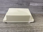 Vintage Tupperware Beige Almond Double Stick Butter Dish Container 1511-1 1512-2. Fixed Price $8.04.