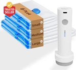 Travel Vacuum Bags With Rechargeable PUMP,6 Pack Storage Seal For Cl. Fixed Price $24.29.