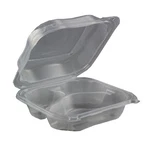 Genpak CLX203-CL Clear 8"X8"X3" Square Plastic Compartment Clover Hinged Cont. Fixed Price $60.88.
