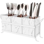 Marble Utensil Holder For Countertop - Stylish Kitchen White. Fixed Price $52.50.