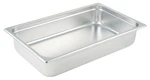 Winco Anti-jamming Steam Pan, Full-size X 4" Deep, Stainless Steel. Fixed Price $27.99.