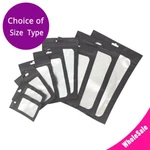 Black Zip Foil Mylar Resealable Food Storage Bags With Window And Hang Hole. Fixed Price $287.92.