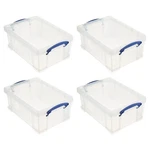 Really Useful Box 9L Storage Container With Snap Lid & Clip Lock Handle (4 Pack). Fixed Price $60.99.