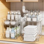 Delamu 2-TIER Under Sink Organizers And Storage, Multi-purpose Pack, Clear. Fixed Price $55.81.