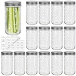 Cyclemore 15 Pcs Mason Jars With - Pack, Clear. Fixed Price $36.99.