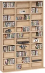 11 Tier Tall Display Cabinet, Natural Media Storage With Adjustable Shel. Fixed Price $326.22.