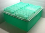 Vintage Tupperware 166 Square Container With Grids Jadite Green. Fixed Price $14.95.