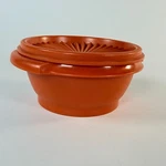 Vintage Tupperware Orange Bowl With Sunburst Lid 812-36. Fixed Price $11.99.