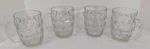 Vintage 1970'S Winston Beer Mug 16 Oz Clear Dimple Glass With Handle Set Of 4. Fixed Price $35.00.