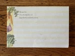Gibson French Country Garden Vegetables 4X6 Recipe Cards 40 Sealed Nip. Fixed Price $10.96.
