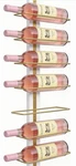 B4LIFE Wall Mounted Wood Wine Rack - 9 Bottles Elegant Gold/white Home Decor. Fixed Price $22.50.