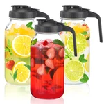 Balter-d Glass Mason Jar Pitcher Pour Spout Lid 64OZ Leak-proof Wide Mouth Jugs. Fixed Price $36.45.