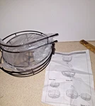 HIP2CART 2-TIER Wire Fruit Basket Bowl With Banana Hanger Black. Fixed Price $16.95.
