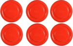 Mian Red Plastic Lids Fits Luminarc Working Glass 6 Pack. Fixed Price $13.30.
