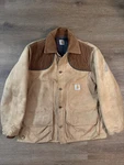 Vtg Carhartt Duck Hunting Jacket Sz Xl Blanket Liner Button Canvas Union Usa. Fixed Price $200.00.