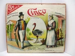 Vintage Cinco Trademark Philadelphia, Pa 5 Cent Londres Wooden Box Lid Only. Fixed Price $11.99.