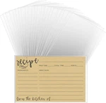 Hvswly 100PCS 3X5 Recipe Card Protectors,clear Plastic Sleeves,transparen. Fixed Price $12.94.