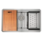 Nantucket Sinks Undermount Kitchen 30" Stainless Steel Worksta.... Fixed Price $696.03.