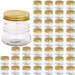 Encheng Wide Mouth Mason Jars,clear 40PACK, Clear/golden Lids. Fixed Price $52.44.