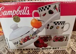 Campbells Hearty 6 Pc. Soup Set Pan (kettle) & 4 Mugs 1997 By Gibson New Nib. Fixed Price $18.50.