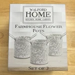 Walford Home Rustic Farmhouse Flower Pots Set Of 3 Galvanized Steel Powder Coat. Fixed Price $19.99.