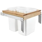 Rev-a-shelf Double Pullout Top Mount Trash Can 35 Qt., White, 4WCTM-24DM2. Fixed Price $215.99.
