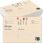 Yojo Recipe CARDS,50 Count 4X6,DOUBLE Sided Inches, Beige. Fixed Price $8.83.