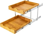 2-TIER Pull-out Cabinet Organizer With Dual Wood Drawer Storage System. Fixed Price $155.99.