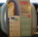 Rubbermaid Takealongs 2.9 Cup Meal Prep 4-CONTAINERS, 4-LIDS. Fixed Price $13.99.