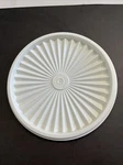 Vintage Tupperware #808-10 White Servalier 6.5" Round Storage Lid. Fixed Price $6.59.