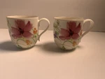 New 2 Villeroy & Boch Mariefleur 3.5" Oval Coffee Tea Mug Germany. Fixed Price $35.00.