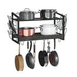 Choezon Hanging Pot Rack, Wall Mounted, 2-TIER Kitchen And Lid O.... Fixed Price $54.38.