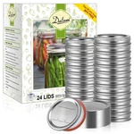 Dalzom 24PCS Canning Lids With Rings Regular Mouth, Silver. Fixed Price $22.85.