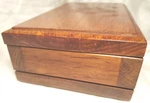 Old Wood Jewelry Box Lidded Gerard Craft Maine Carved Natural Rustic Signed. Fixed Price $40.00.