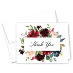 Invitationhouse Burgundy And Blush Floral Thank You Cards Envelopes (set .... Fixed Price $45.01.