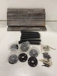 Mygift Wood Floating Shelves, Torched Wall Shelf For Bedroom With Industria. Fixed Price $15.00.