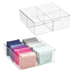 Mdesign Plastic Compartment Divided Storage Bins - 12X12X4 Pack. Fixed Price $32.99.