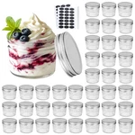 4OZ Glass With Lids(silver),mason Jars,ideal For Honey,jam,weddi.... Fixed Price $37.30.
