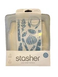 Stasher Reusable Silicone Storage Bags Quart Size - New (2 Pack). Fixed Price $19.99.