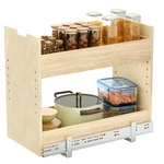 Roomtec Pull Out Cabinet Organizer Steel Slide Spice Rack 2-TIER Beige. Fixed Price $164.63.