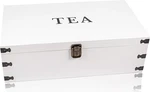 White Wooden Tea Box Storage Chest Big Pine Kitchen Organizer Large,.... Fixed Price $49.41.