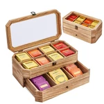 Tea Bag Organizer, Solid Wood 2 Layer Box Storage, Christmas Gi.... Fixed Price $37.57.