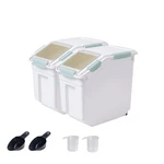 Qiveno Airtight Flour Storage Container 25 Lb Rice With Whe.... Fixed Price $91.27.