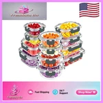 Stackable Glass Storage Containers Set 12 Bpa-free With Multi-shape Options. Fixed Price $65.99.