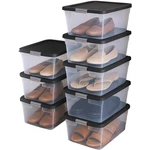 Homz 15 Qt Stackable Plastic Storage Container W/snaplock Lid, Gray (8 Pack). Fixed Price $69.99.