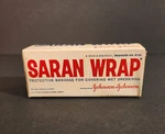 1963 Johnson & Saran Wrap Dressing Bandage Roll, Box Unopened Nos. Fixed Price $9.95.